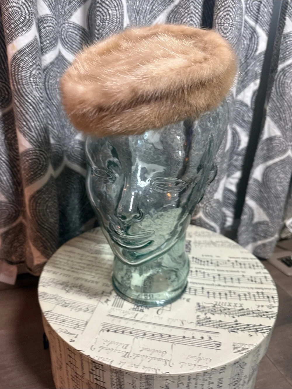 Vintage Vincent de Koven Original Genuine Mink Fur Pillbox Hat